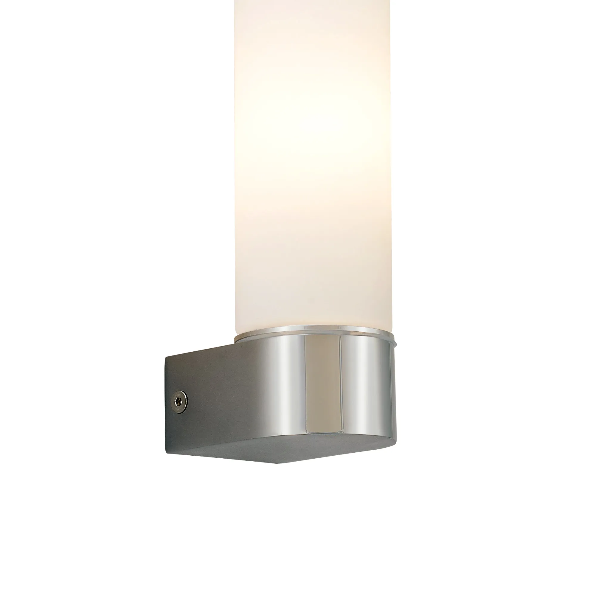 Tasso Glass IP44 1 Light Wall Lamp Polished Chrome D0387  Deco Tasso